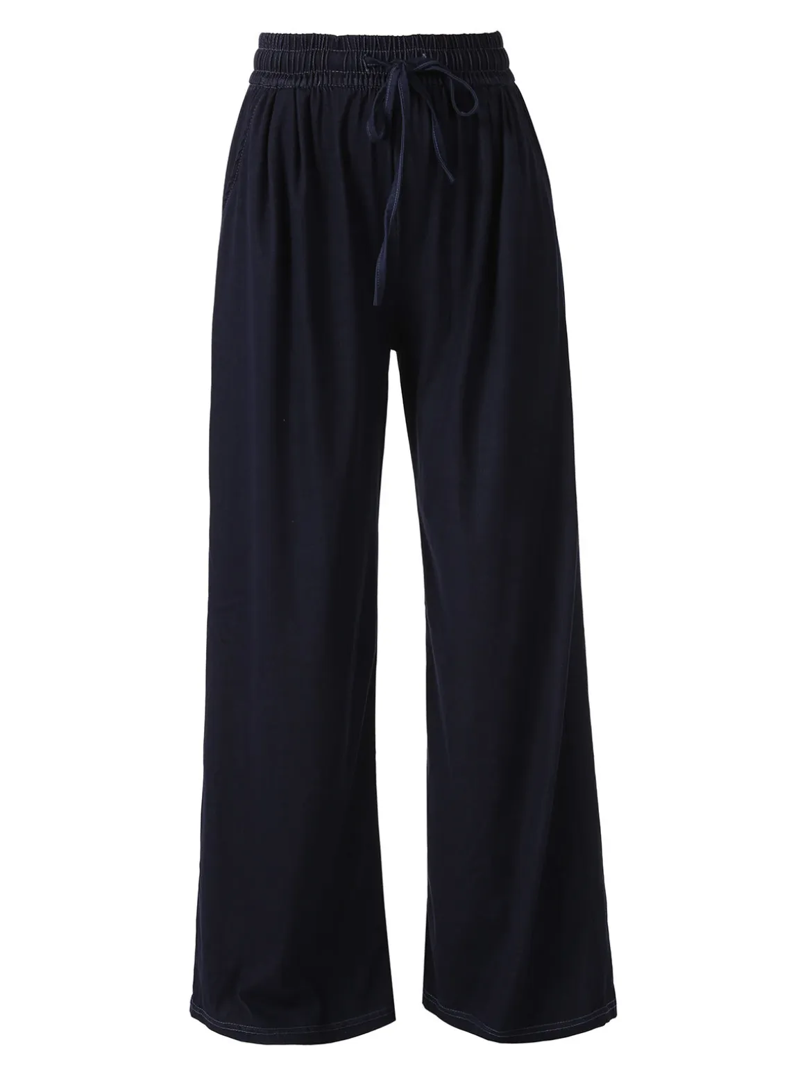 Eletta Pantaloni a palazzo da donna con coulisse - blu scuro