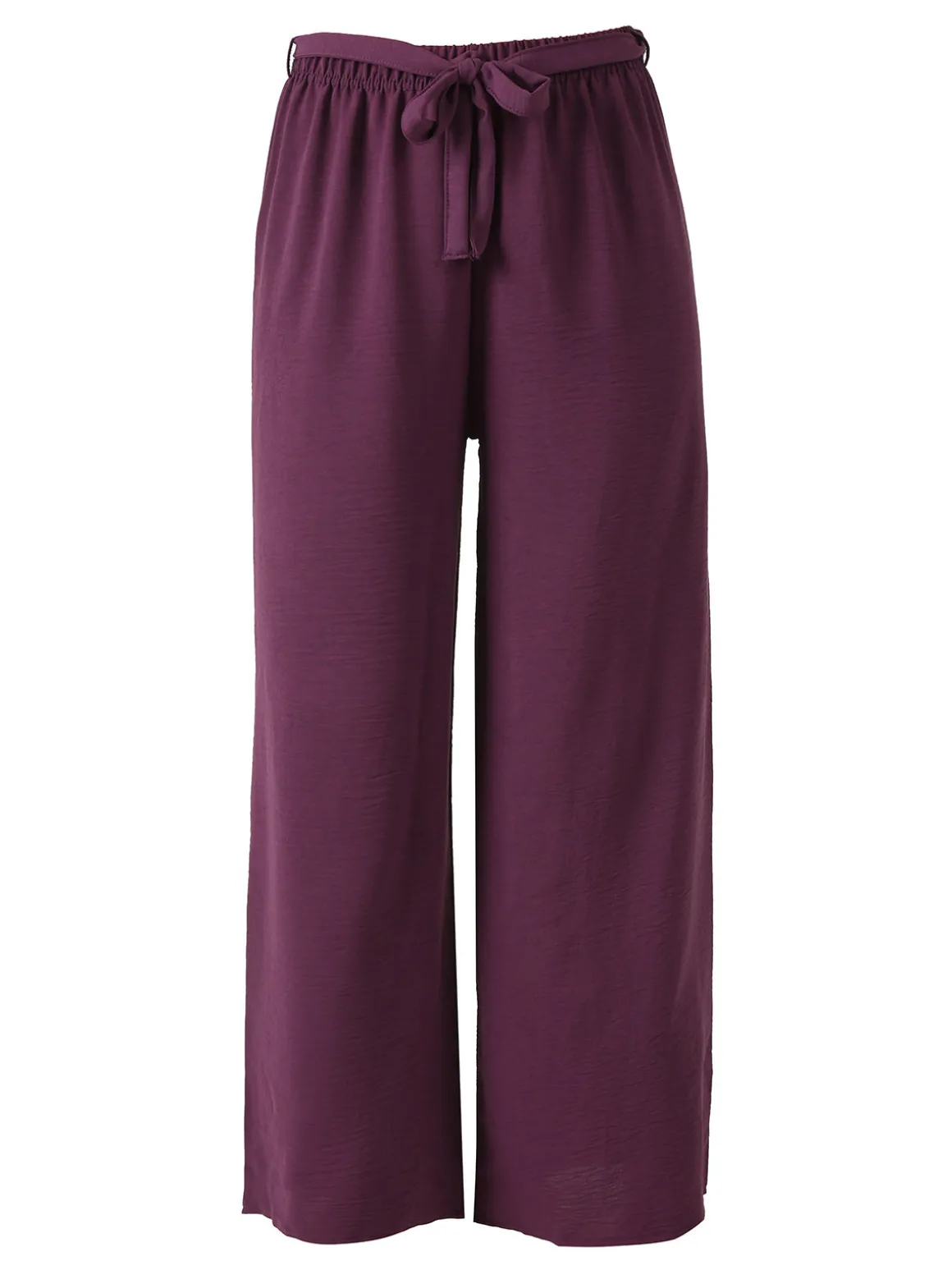 Eletta Pantaloni donna a palazzo in crèpe - viola