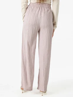 Eletta Pantaloni donna a palazzo con coulisse - rosa
