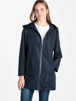 Ellen Rose Giacca a vento da donna con cappuccio e zip