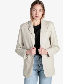 Ellen Rose Giacca donna in ecopelle con bottoni