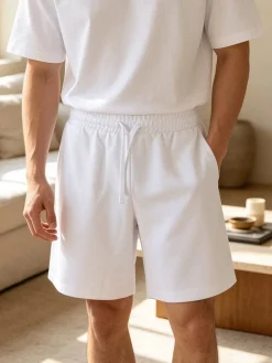 Ellesse Bermuda da uomo con coulisse - bianco