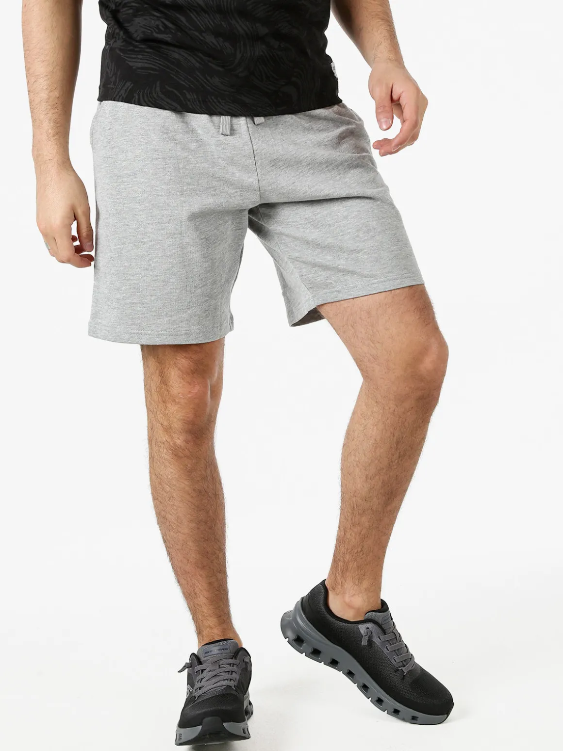 Ellesse Bermuda da uomo in felpa con coulisse - grigio