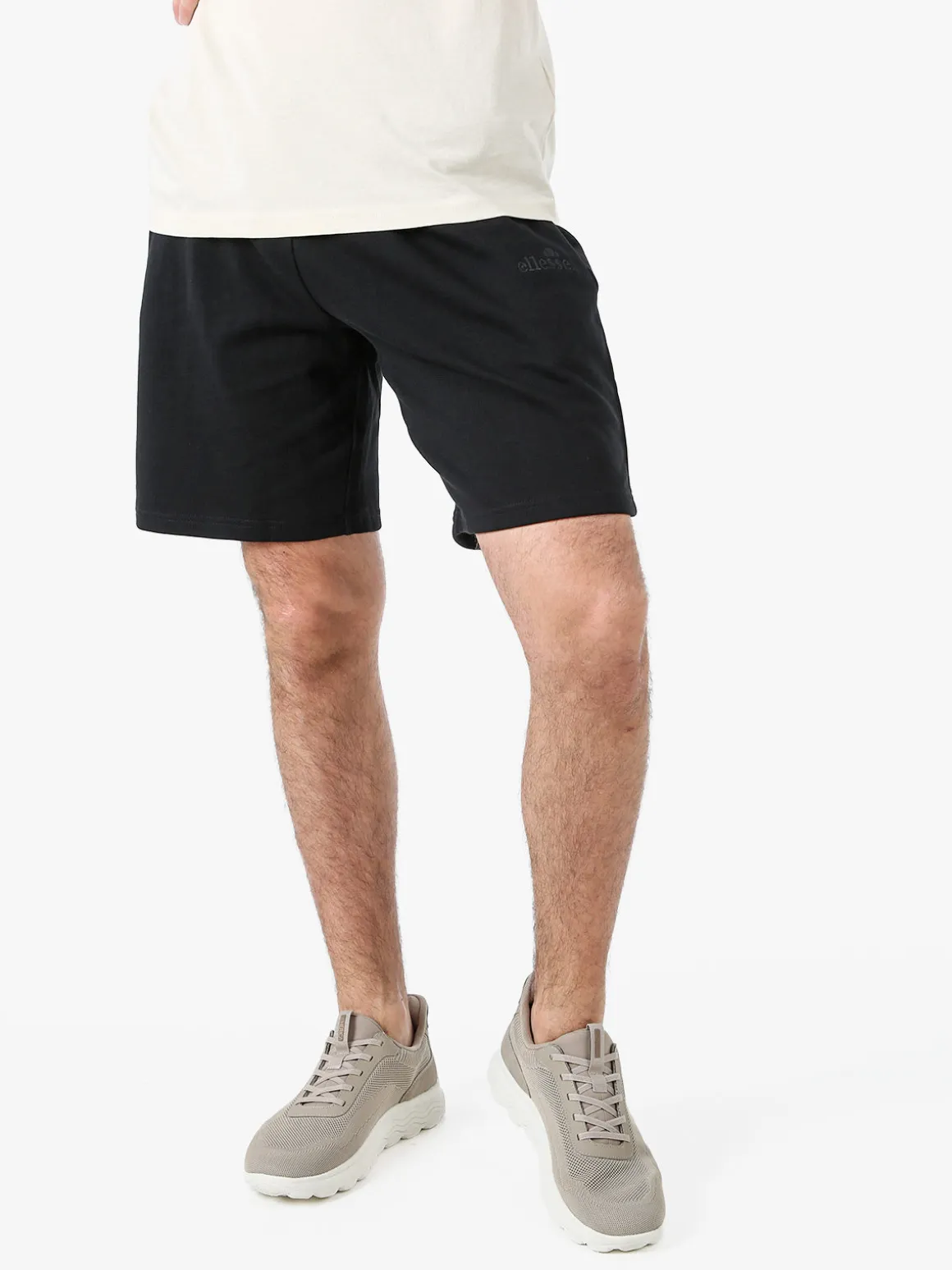Ellesse Bermuda da uomo in felpa con coulisse - nero