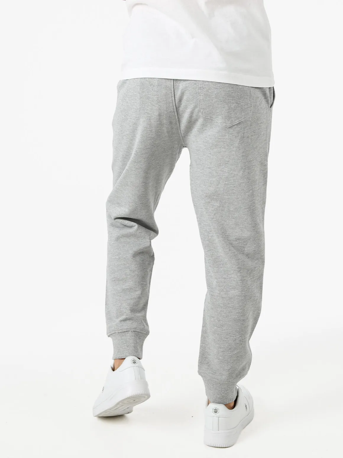 Ellesse Pantaloni tuta da uomo in felpa di cotone con coulisse e polsini - grigio