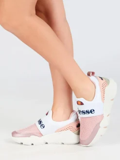 Ellesse Scarpe slip on in tessuto con zeppa