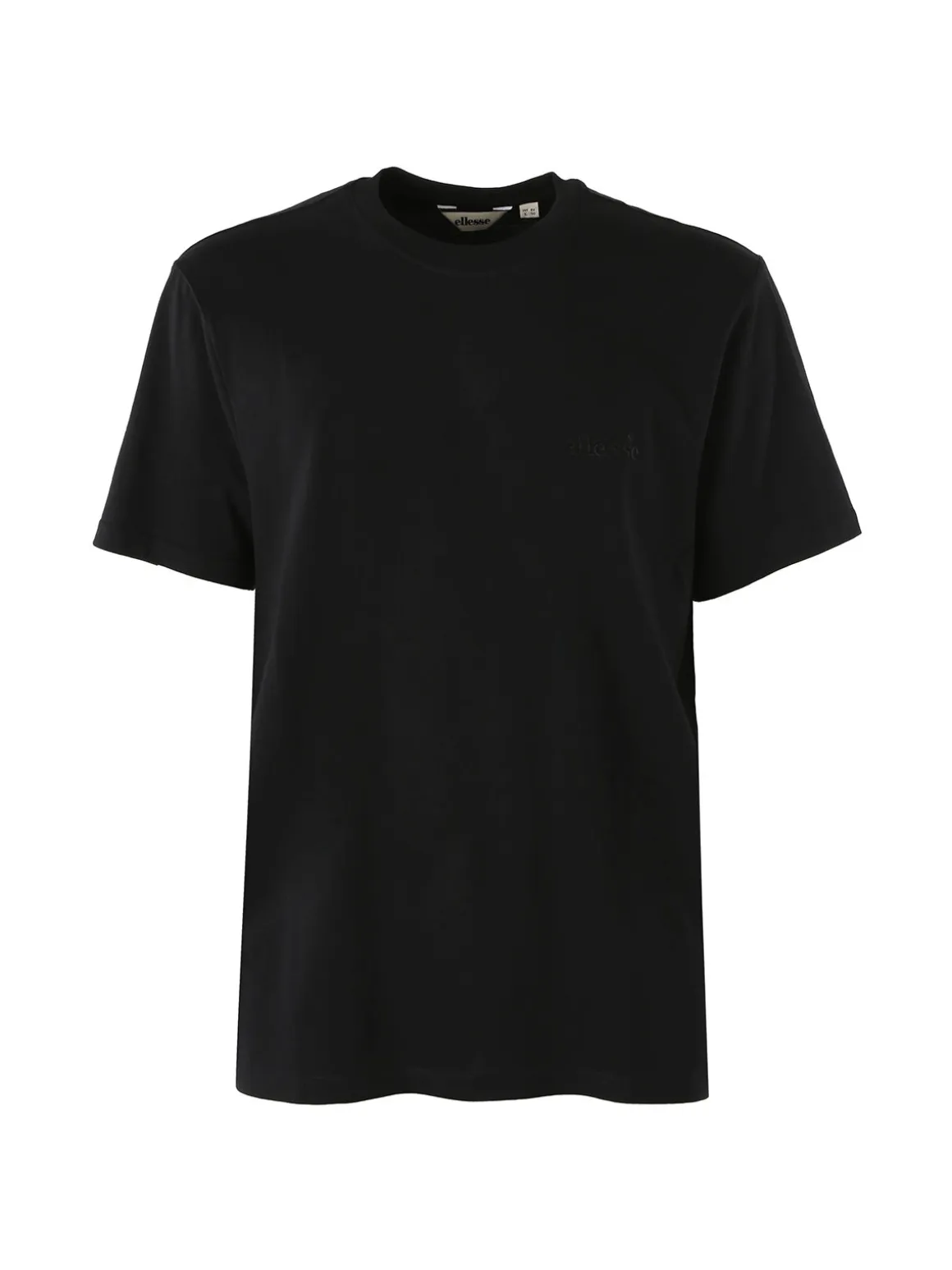 Ellesse T-shirt girocollo da uomo in cotone con logo - nero