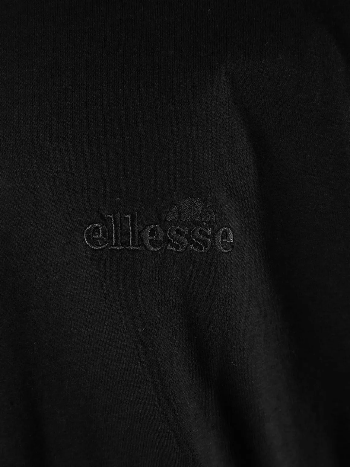 Ellesse T-shirt girocollo da uomo in cotone con logo - nero