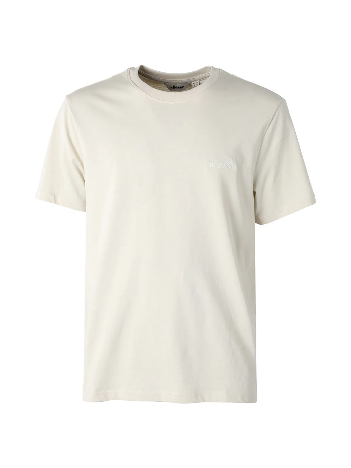 Ellesse T-shirt girocollo da uomo in cotone con logo - beige