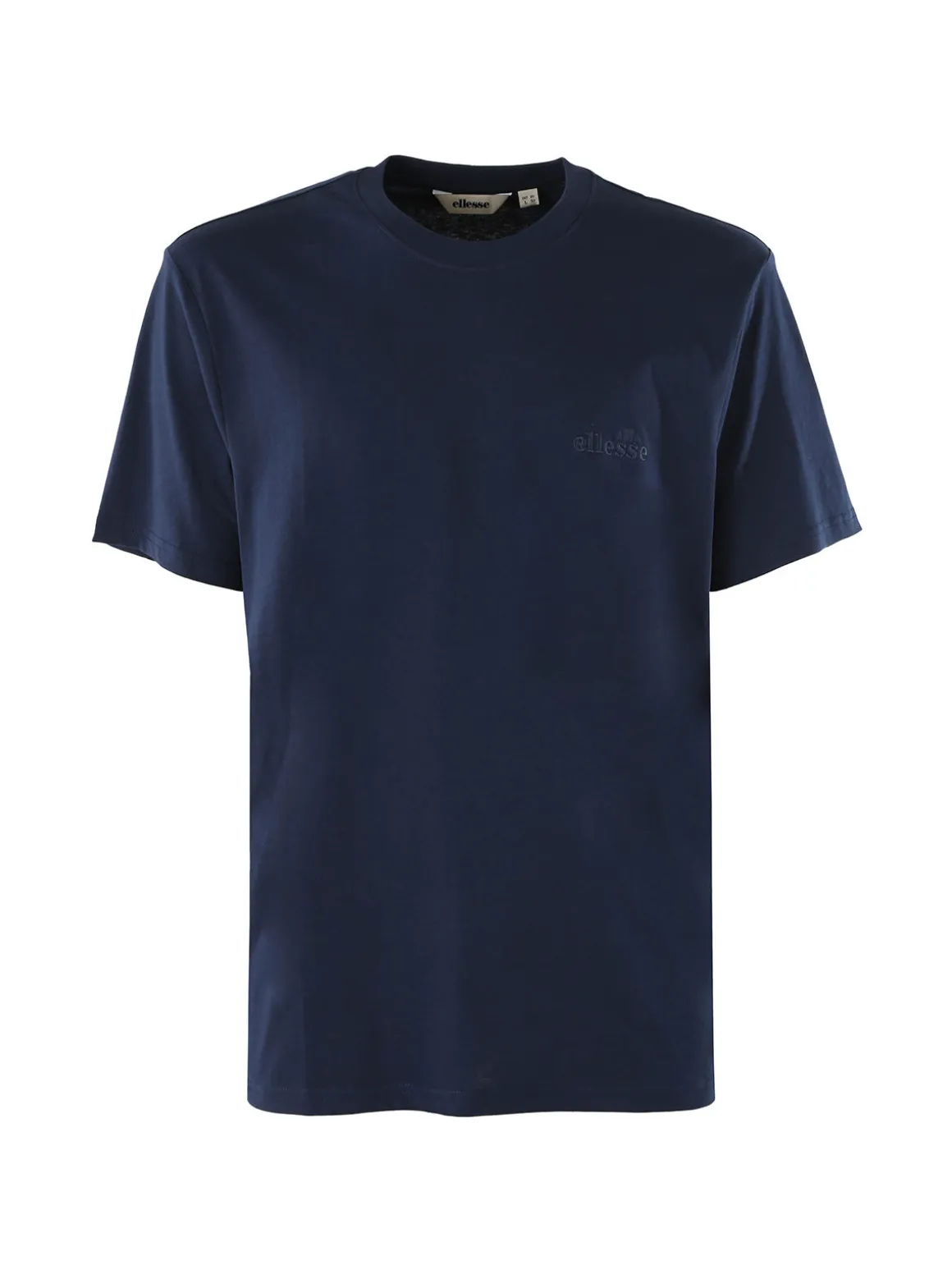 Ellesse T-shirt girocollo da uomo in cotone con logo - blu scuro