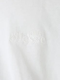 Ellesse T-shirt girocollo da uomo in cotone con logo - bianco