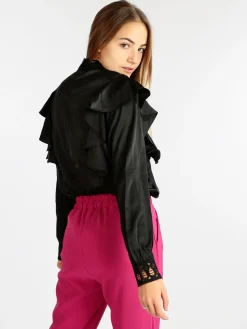 Elsa M. Blusa donna con inserti in macramè