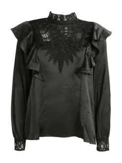 Elsa M. Blusa donna con inserti in macramè