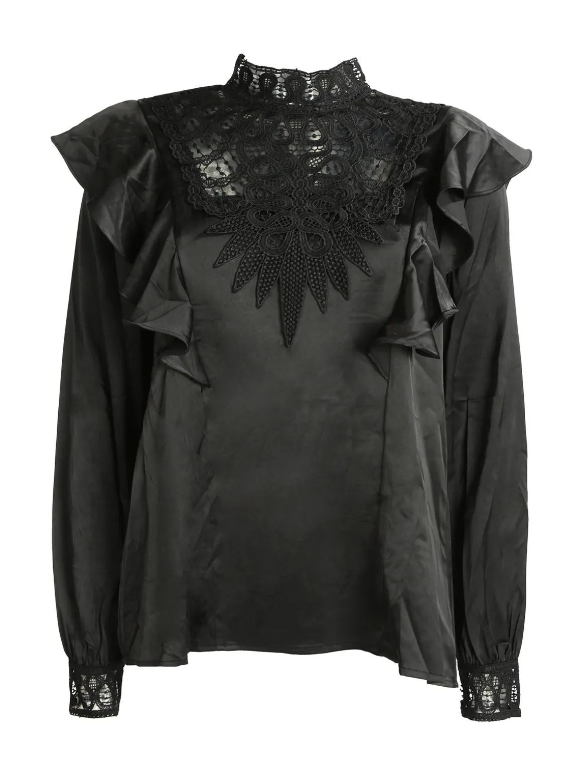 Elsa M. Blusa donna con inserti in macramè