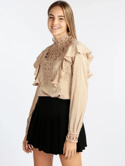 Elsa M. Blusa donna con inserti in macramè