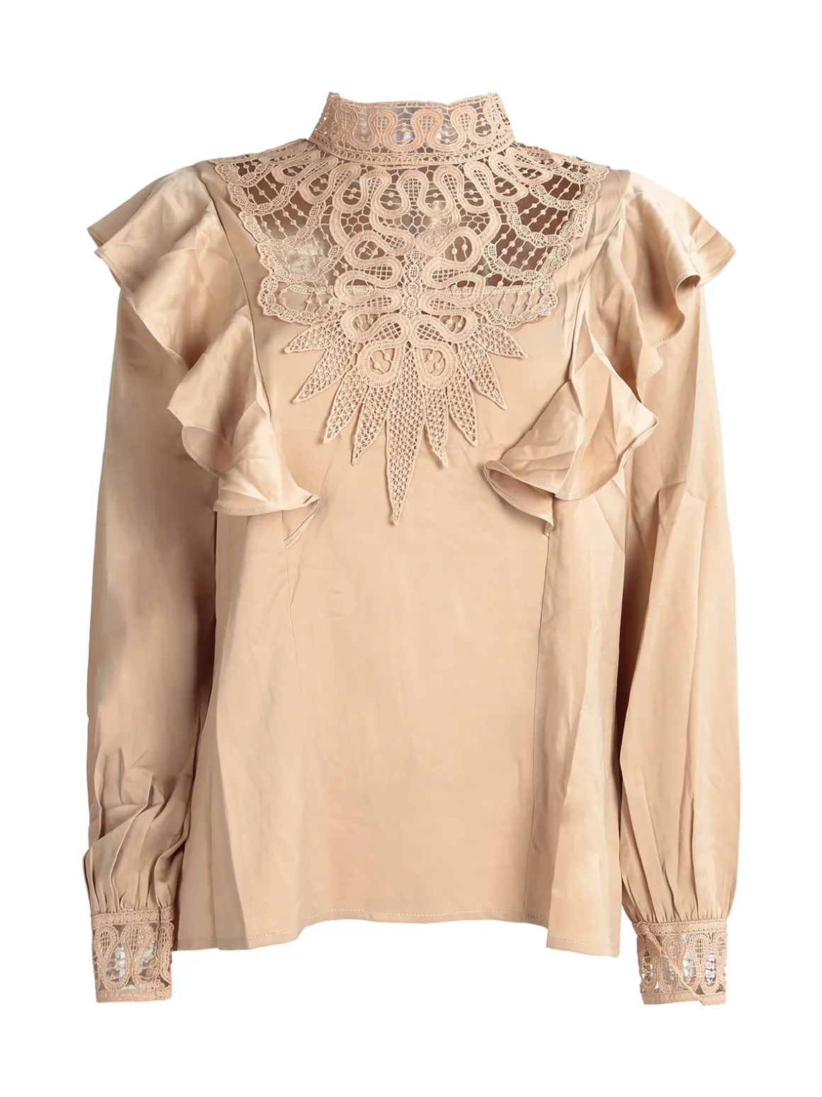 Elsa M. Blusa donna con inserti in macramè