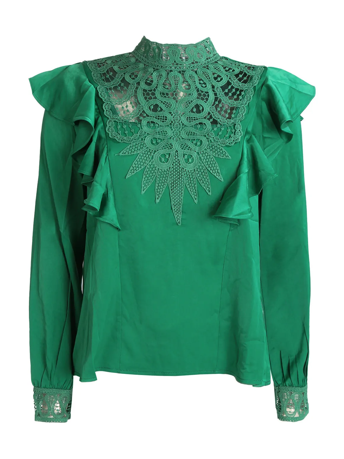 Elsa M. Blusa donna con inserti in macramè