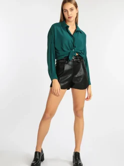 Elsa M. Shorts donna in ecopelle