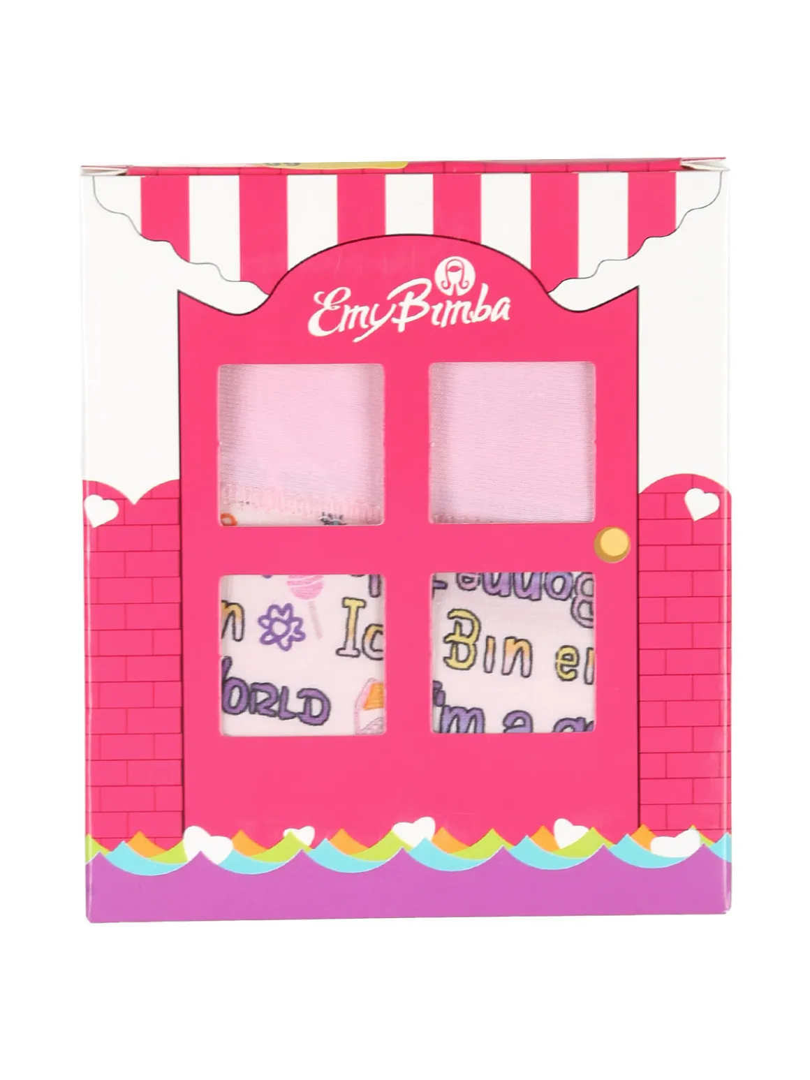 Emy Bimba Slip da bambina in cotone con stampe - rosa