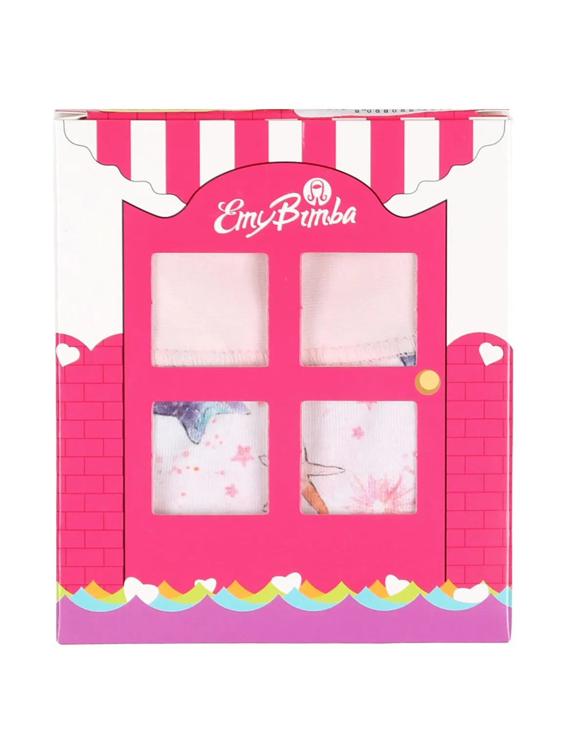 Emy Bimba Slip da bambina in cotone con stampa stelle - rosa
