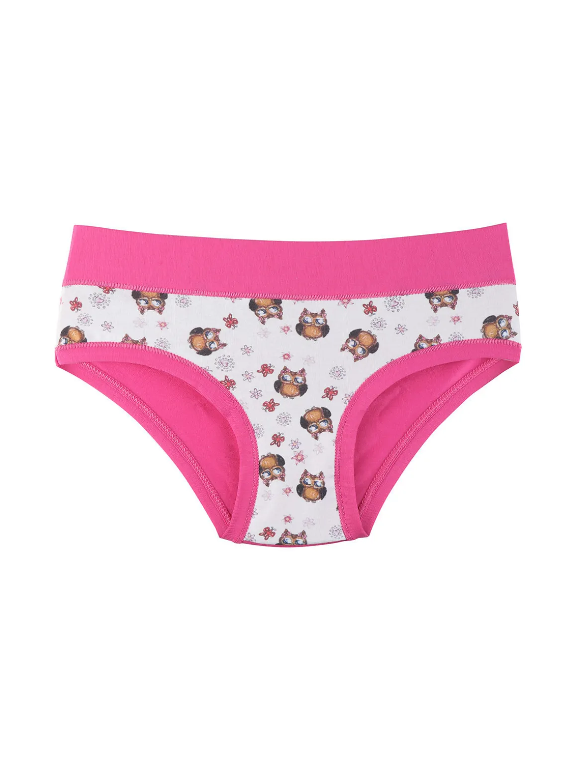 Emy Bimba Slip in cotone da bambina con gufi