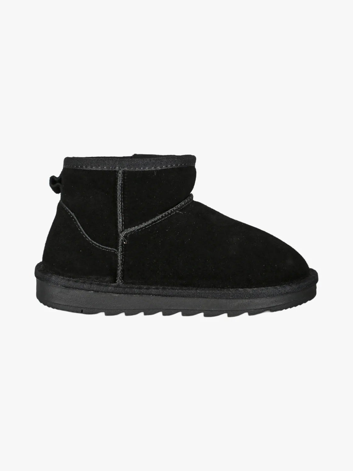 Energy Kids Stivaletti scamosciati da bambina con fodera in ecopelliccia - nero