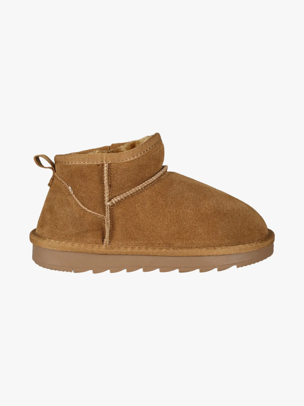 Energy Kids Stivaletti scamosciati da bambina con fodera in ecopelliccia - cammello