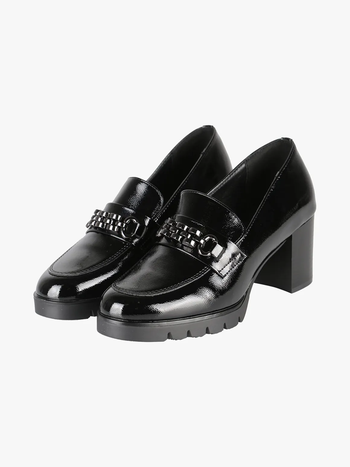 Energy Mocassini donna lucidi con tacco