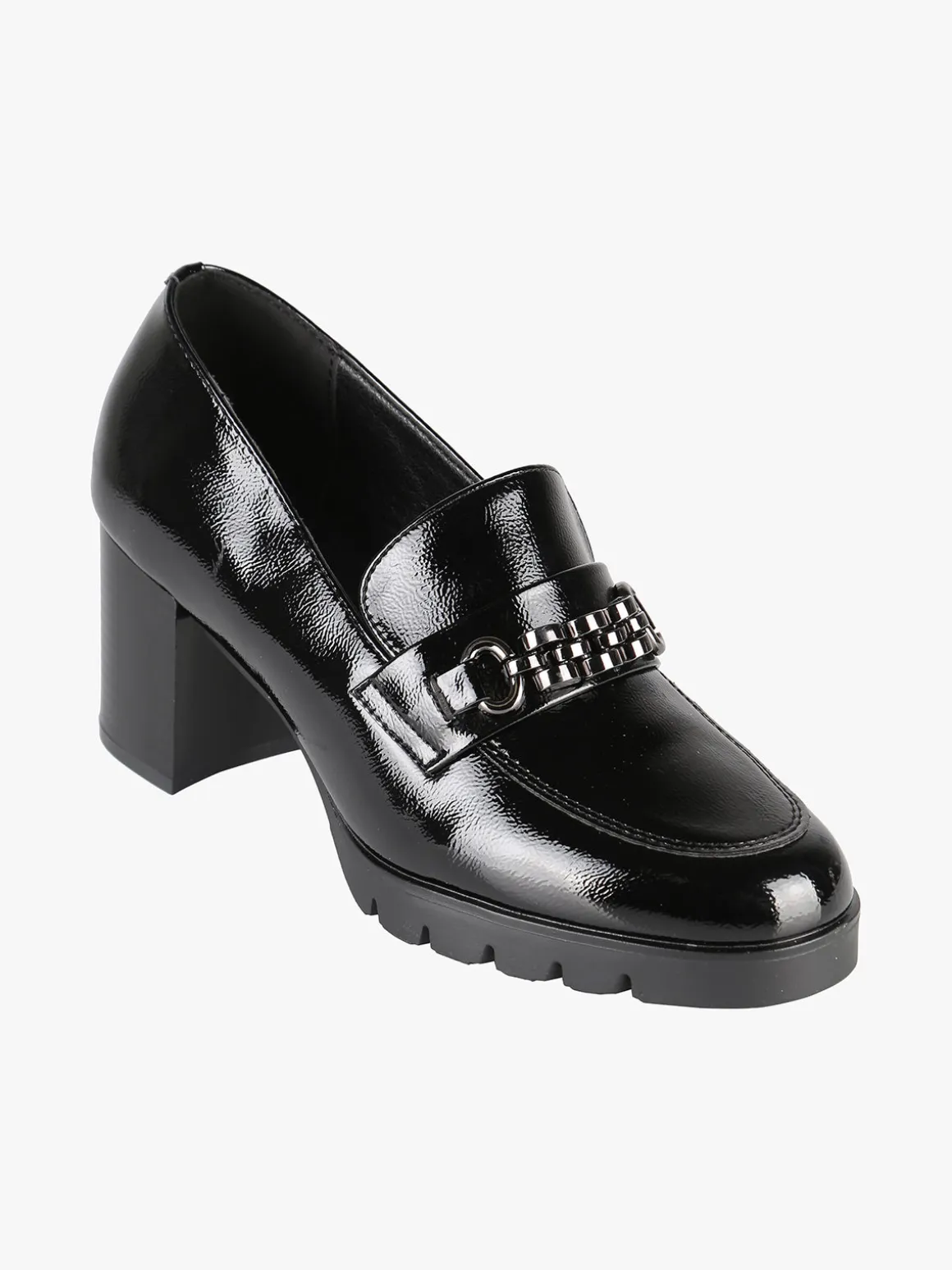 Energy Mocassini donna lucidi con tacco
