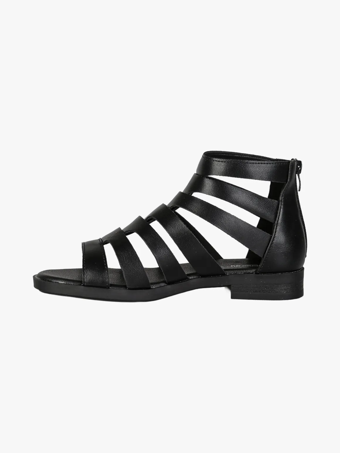 Energy Sandali bassi da donna con cerniera sul retro - nero
