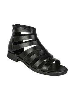 Energy Sandali bassi da donna con cerniera sul retro - nero