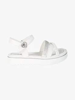 Energy Sandali da ragazza con strass e platform - bianco