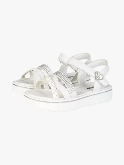 Energy Sandali da ragazza con strass e platform - bianco