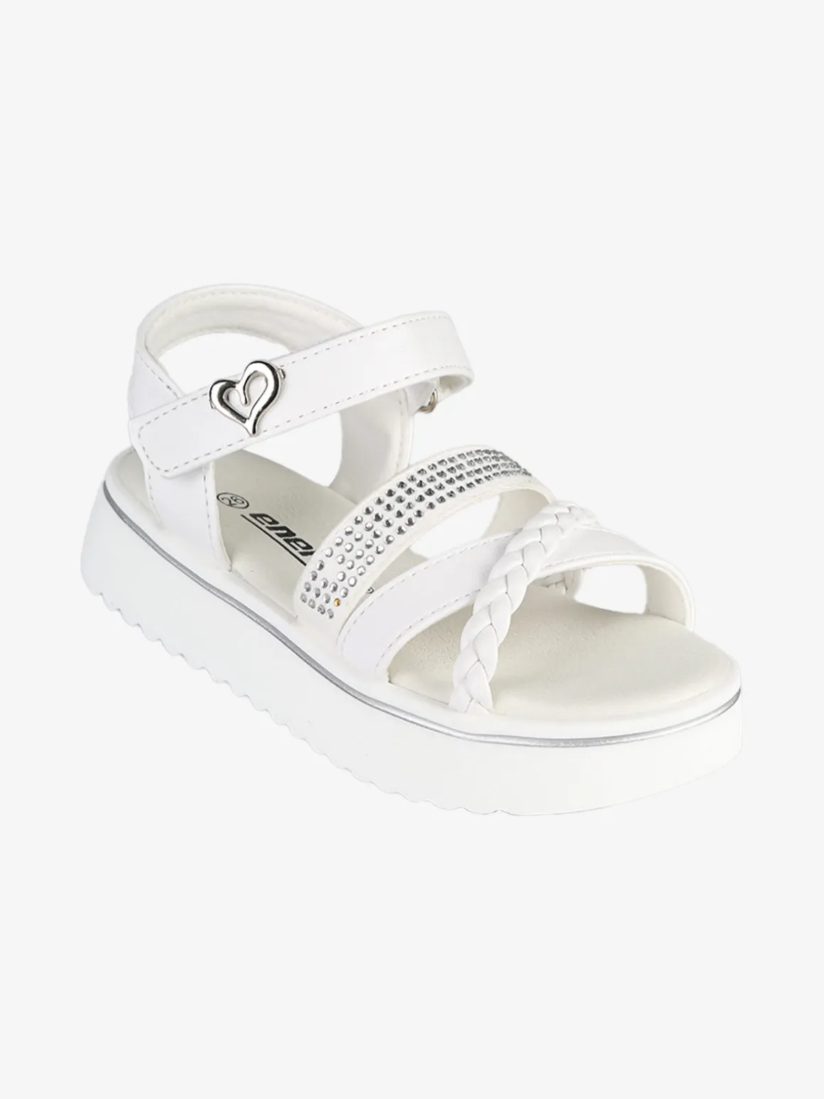 Energy Sandali da ragazza con platform e cinturino a strappo