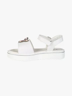 Energy Sandali da ragazza gioiello con platform e cintruini a strappo - bianco