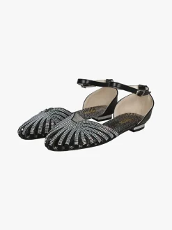 Energy Sandali donna bassi chiusi davanti con strass decorativi