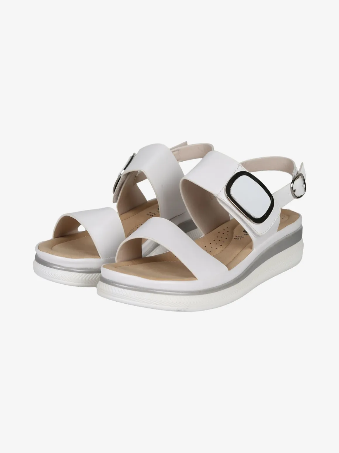 Energy Sandali donna con fascia a strappo e zeppa