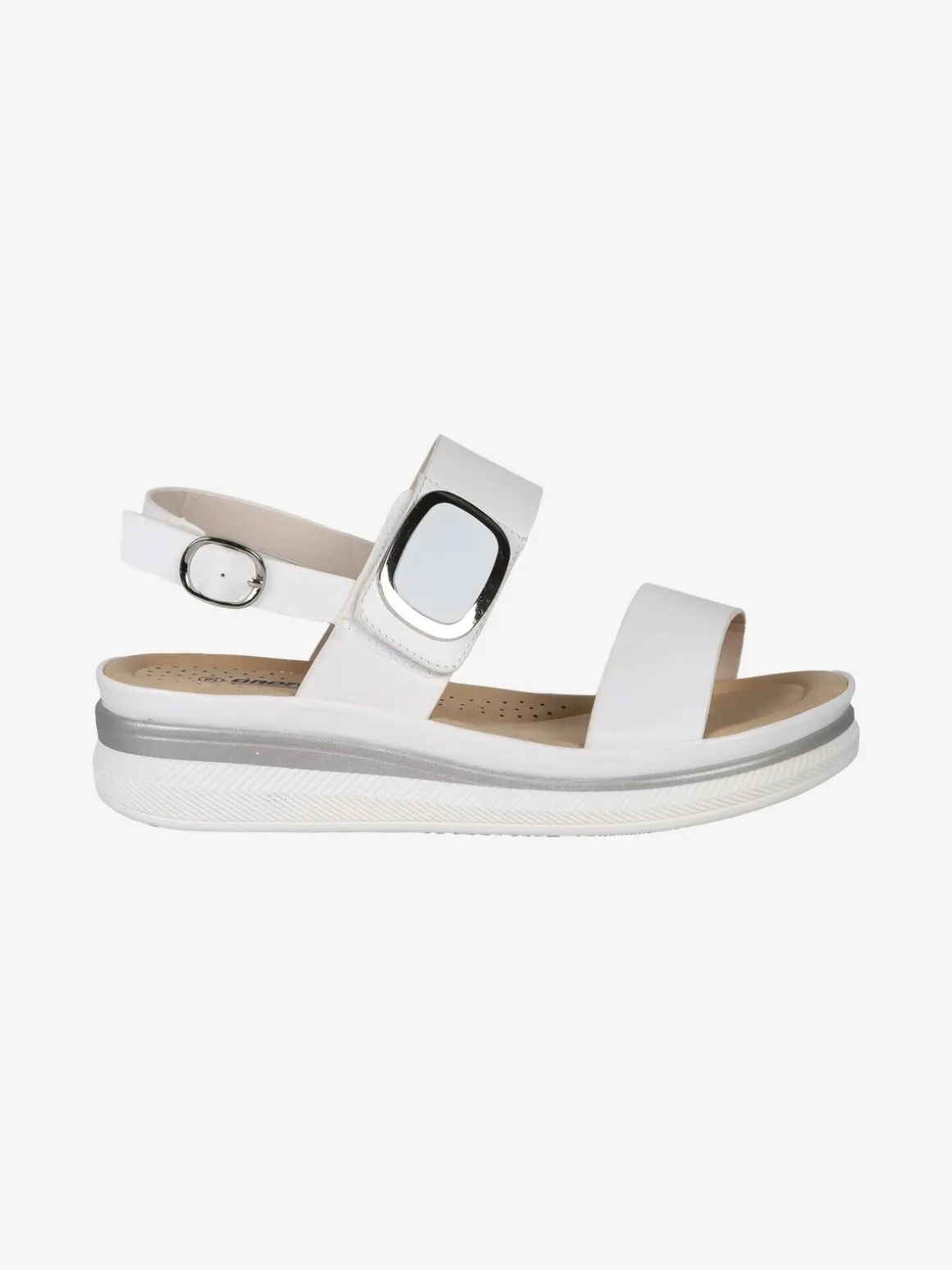 Energy Sandali donna con fascia a strappo e zeppa