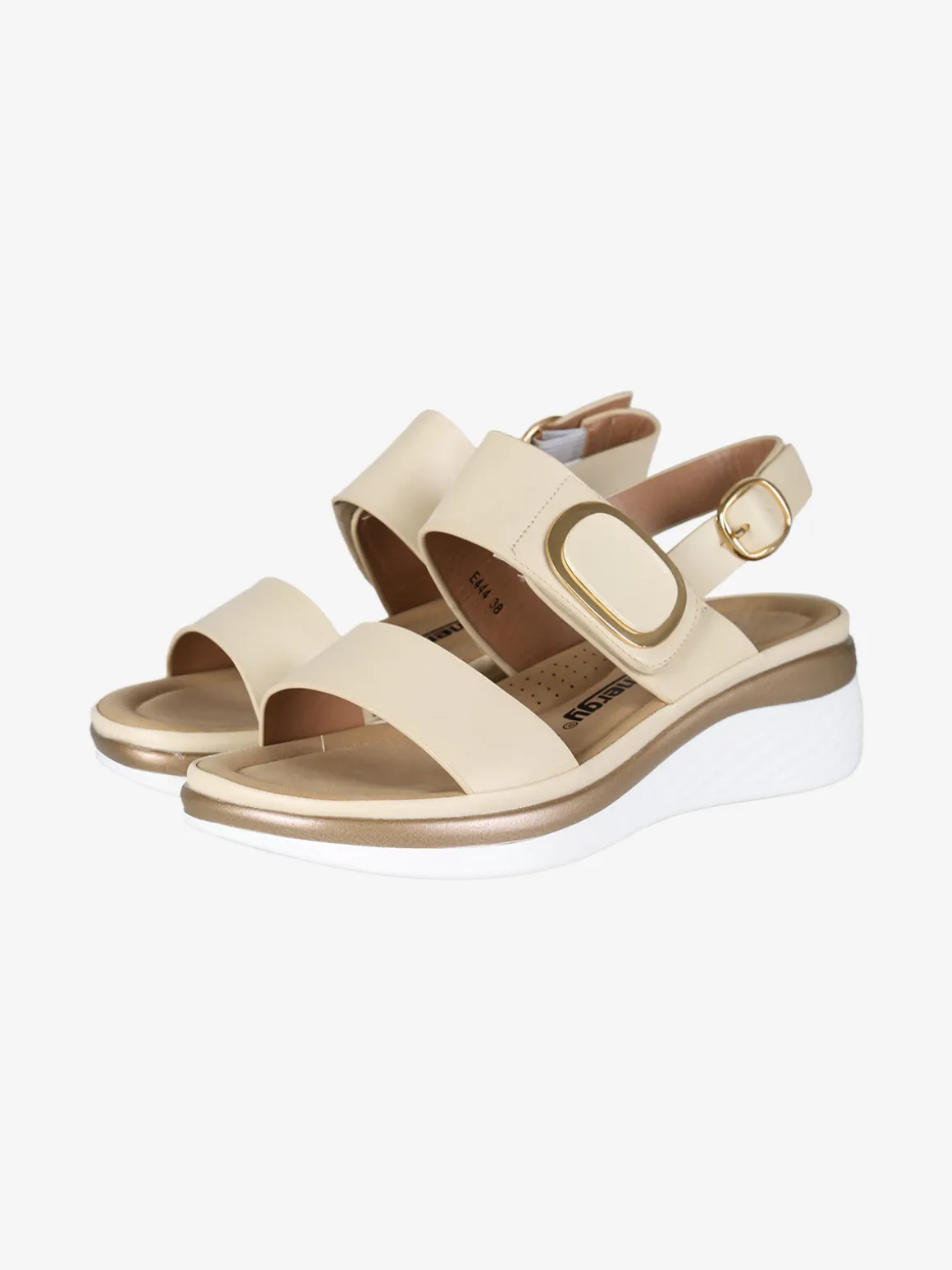 Energy Sandali donna con zeppa e cinturino a strappo