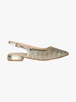 Energy Slingback basse da donna con cinturino alla caviglia - oro