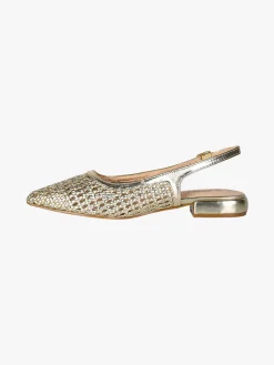 Energy Slingback basse da donna con cinturino alla caviglia - oro