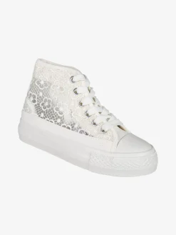Energy Sneakers alte da ragazza con platform in macramè