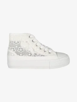 Energy Sneakers alte da ragazza con platform in macramè