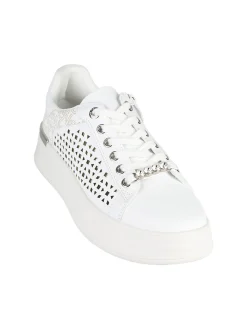 Energy Sneakers donna con lacci e zip e dettaglio strass