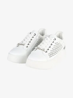Energy Sneakers donna con lacci e zip e dettaglio strass