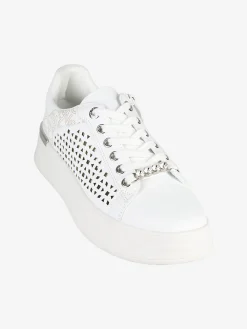 Energy Sneakers donna con lacci e zip e dettaglio strass