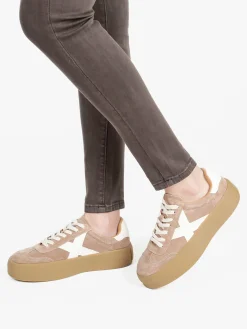 Energy Sneakers donna effetto nubuck con platform