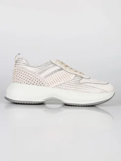 Energy Sneakers donna stringate con zeppa e glitter