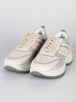 Energy Sneakers donna stringate con zeppa e glitter