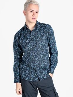 Enos Camicia da uomo fiorata in cotone